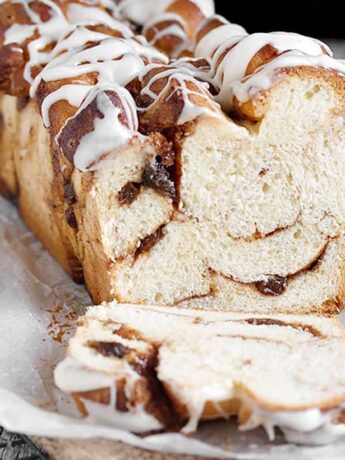cinnamon cobblestone bread sliced