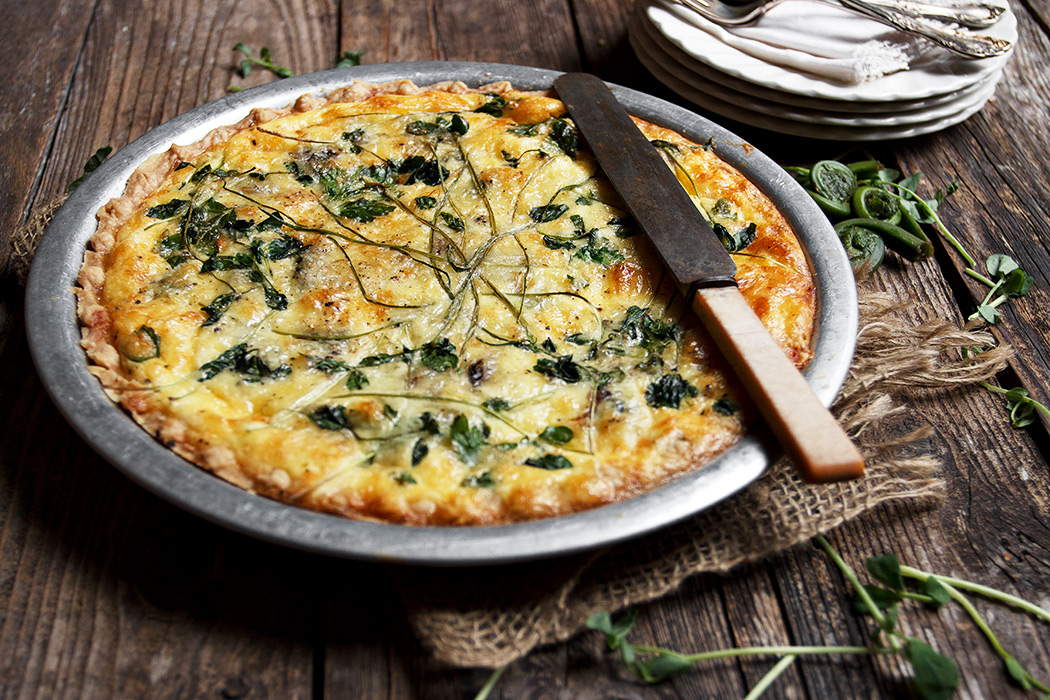 Spring Fiddlehead and Herb Quiche Seasons and Suppers