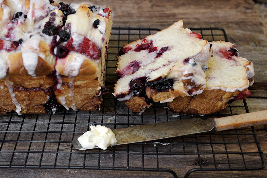 Summer Fruit Fritter Bread