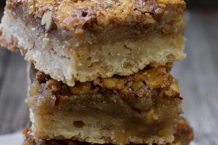 maple walnut squares stacked up