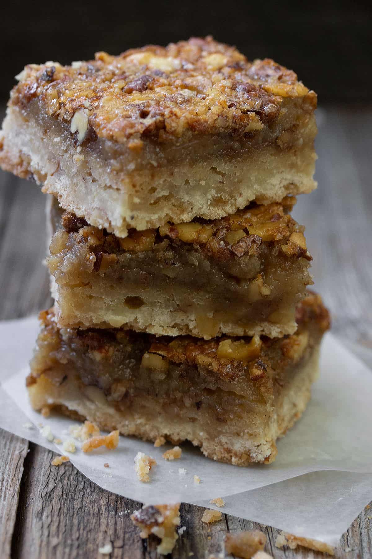 maple walnut squares stacked up
