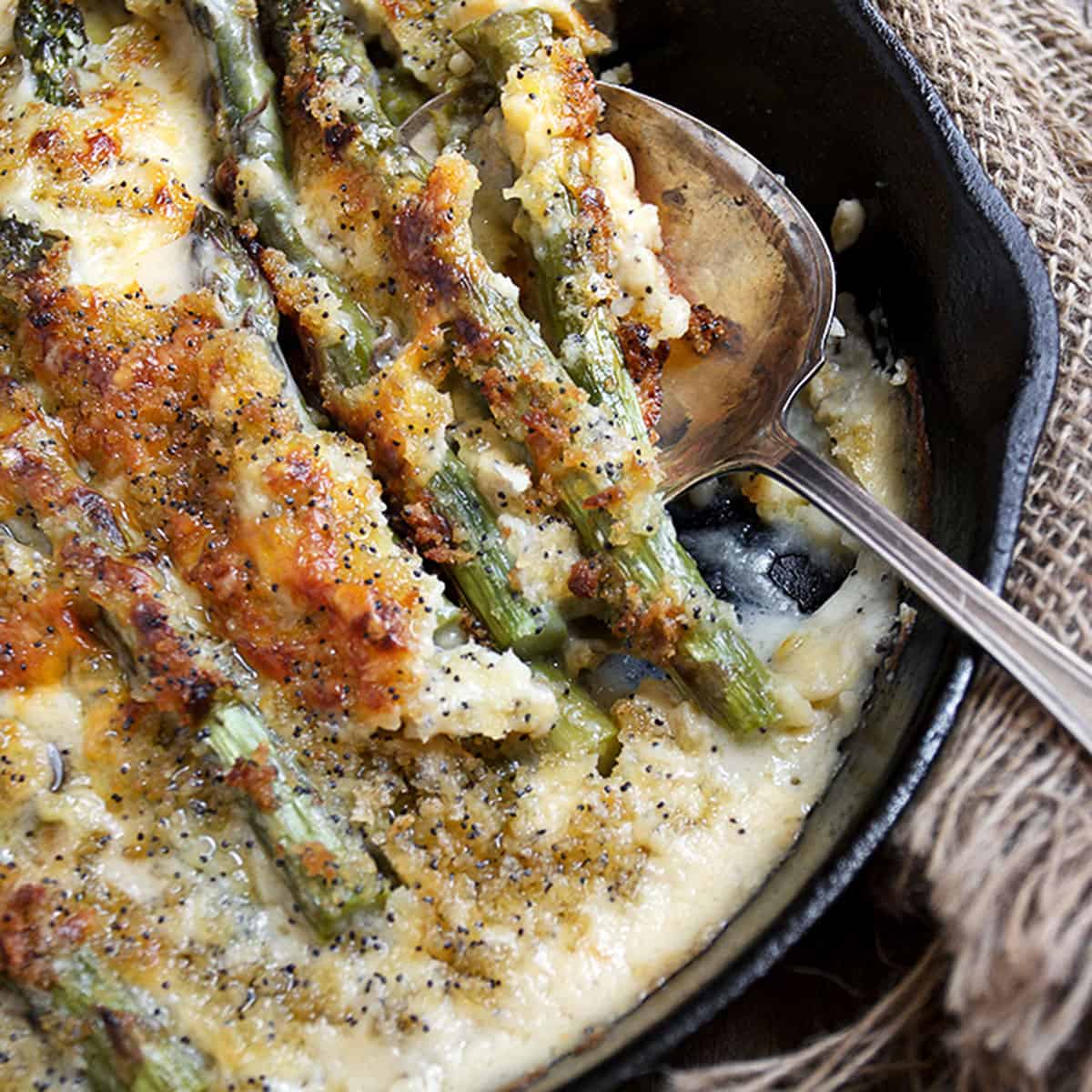 Baked Asparagus with Cheese Sauce Seasons and Suppers