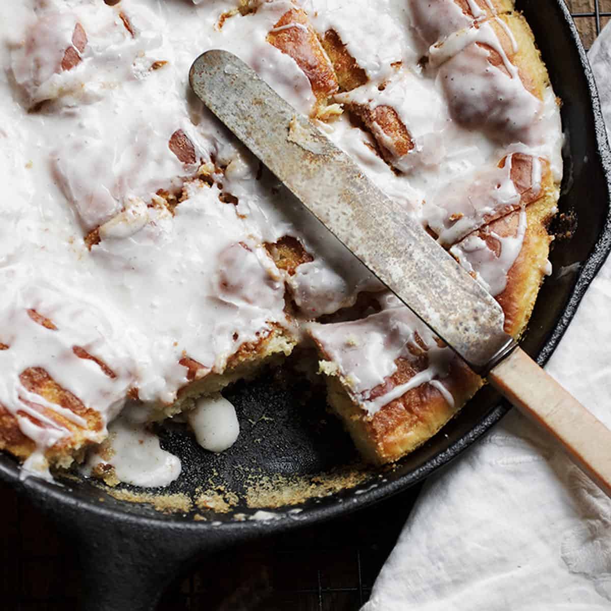 Skillet Cinnamon Roll Coffee Cake