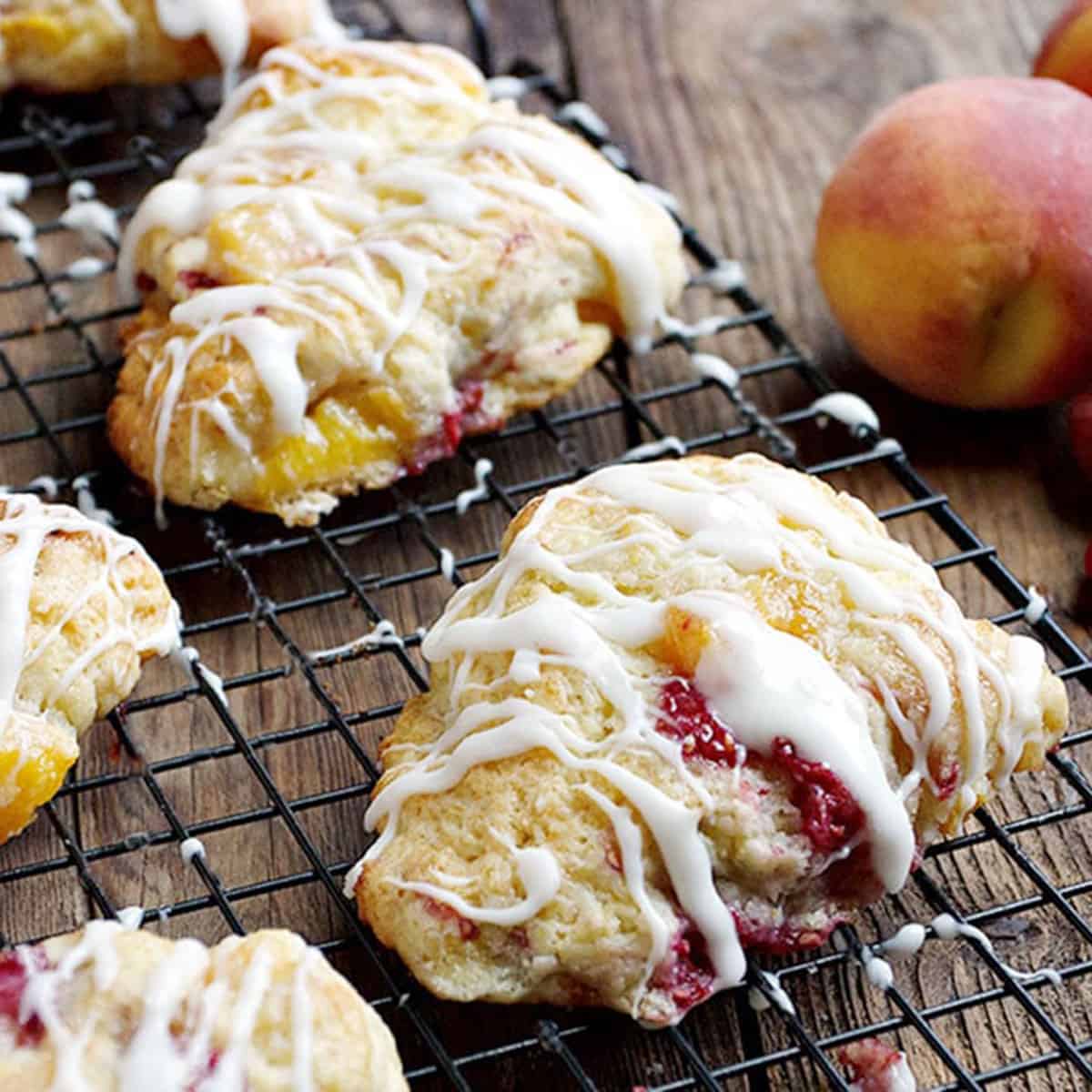 Peach Raspberry Scones