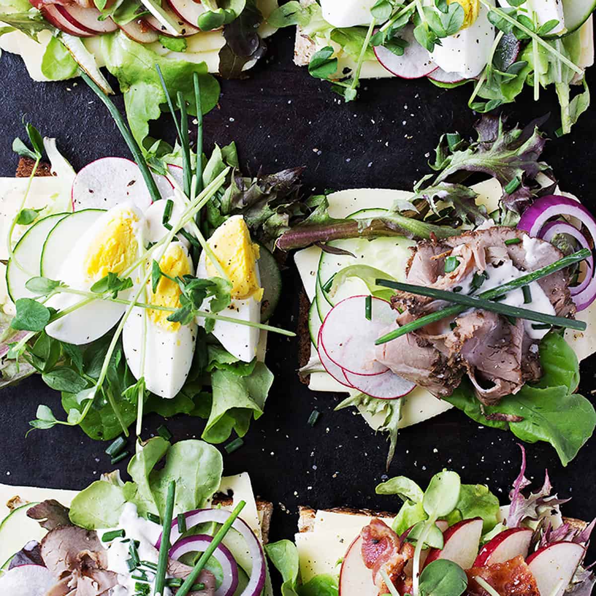 Open Faced Sandwiches