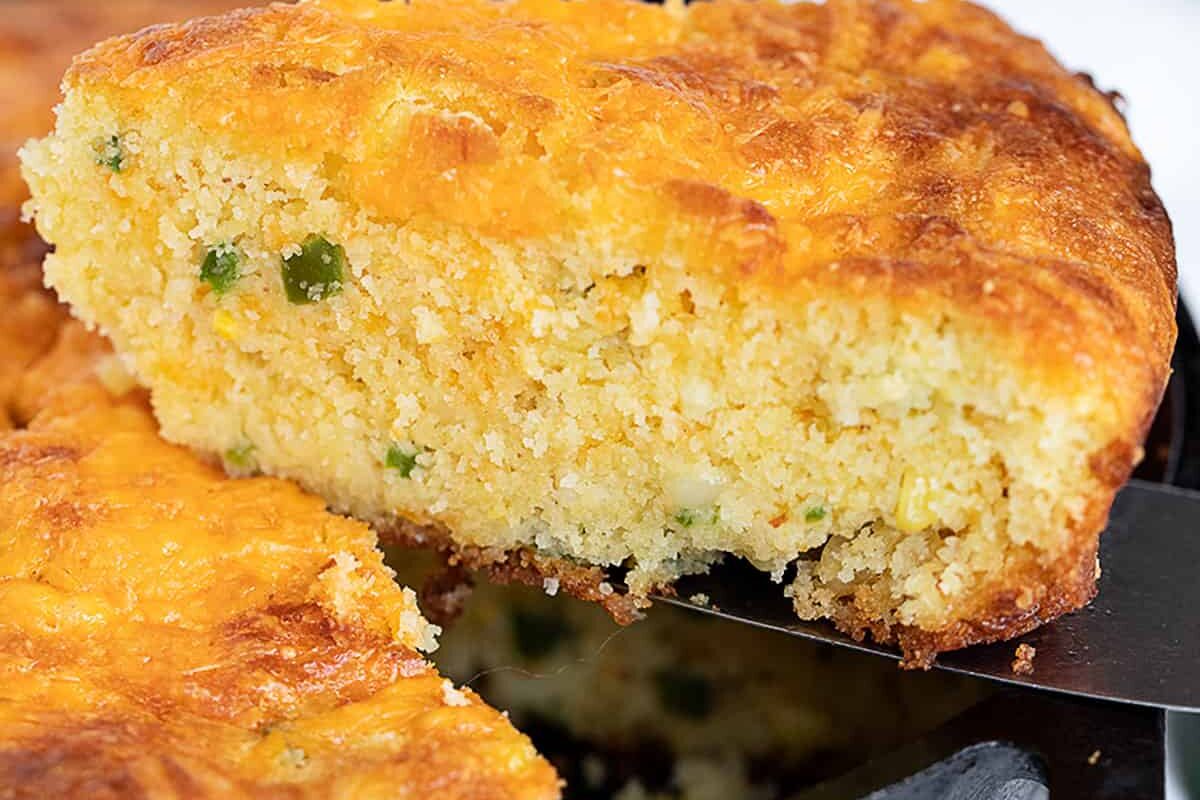 Jalapeño, Cheese and Corn Cast Iron Skillet Cornbread Seasons and Suppers