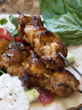 Moroccan Chicken Pitas on serving plate