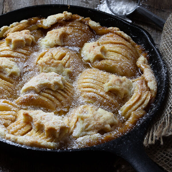 Cast Iron Skillet Spiral Apple Pie - Seasons and Suppers