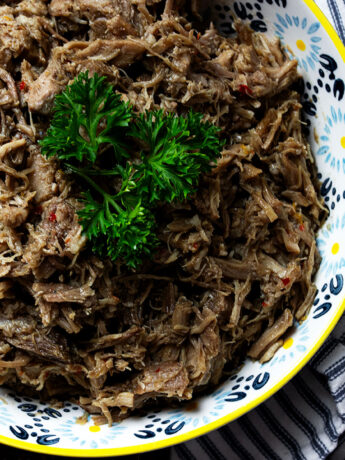 pork carnitas in bowl