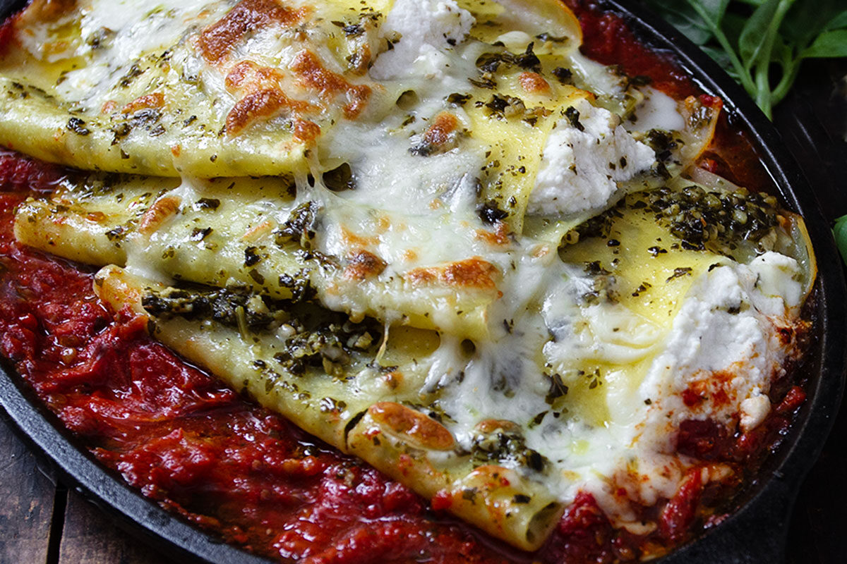 Pesto Ricotta Pasta Bake Seasons and Suppers