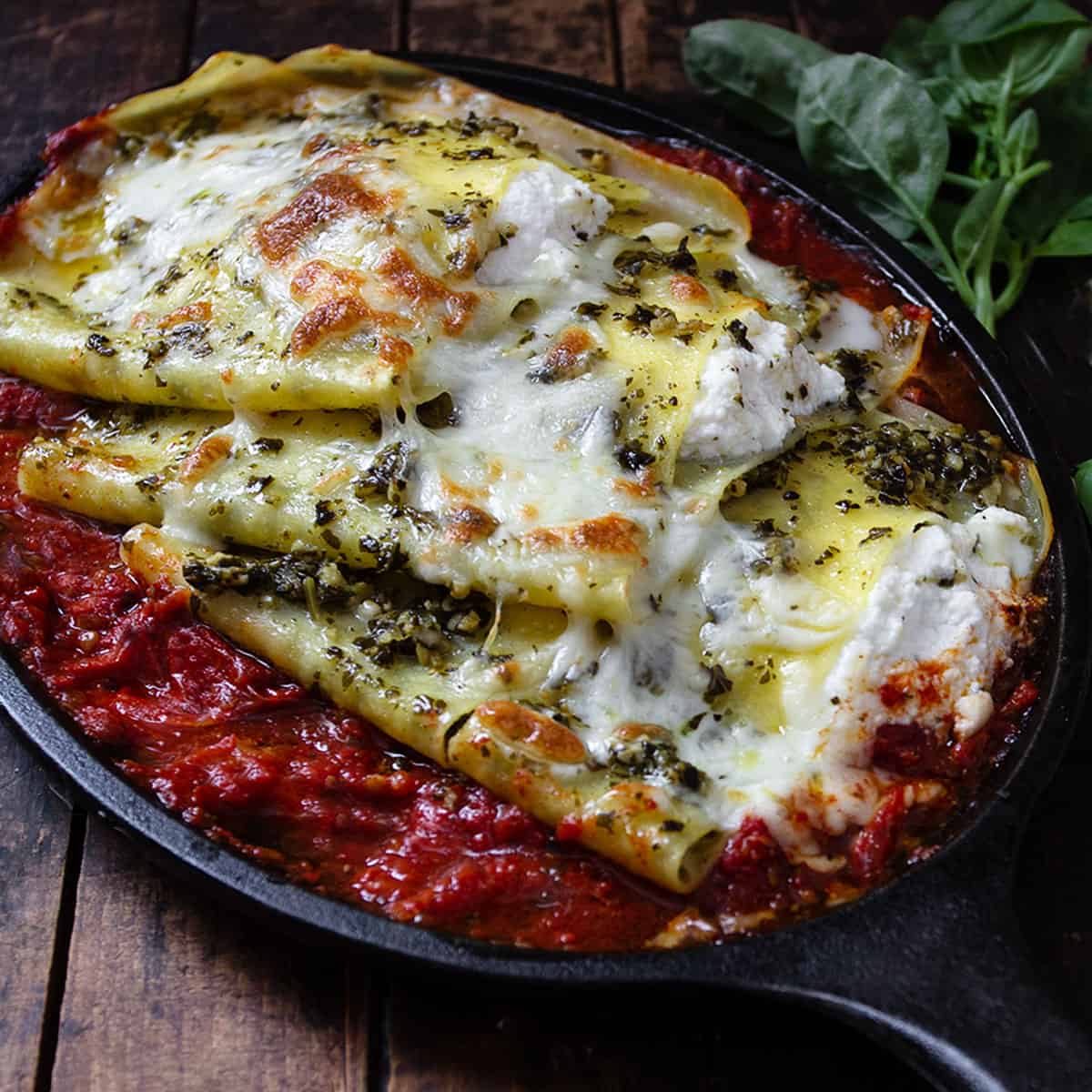 Pesto Ricotta Pasta Bake
