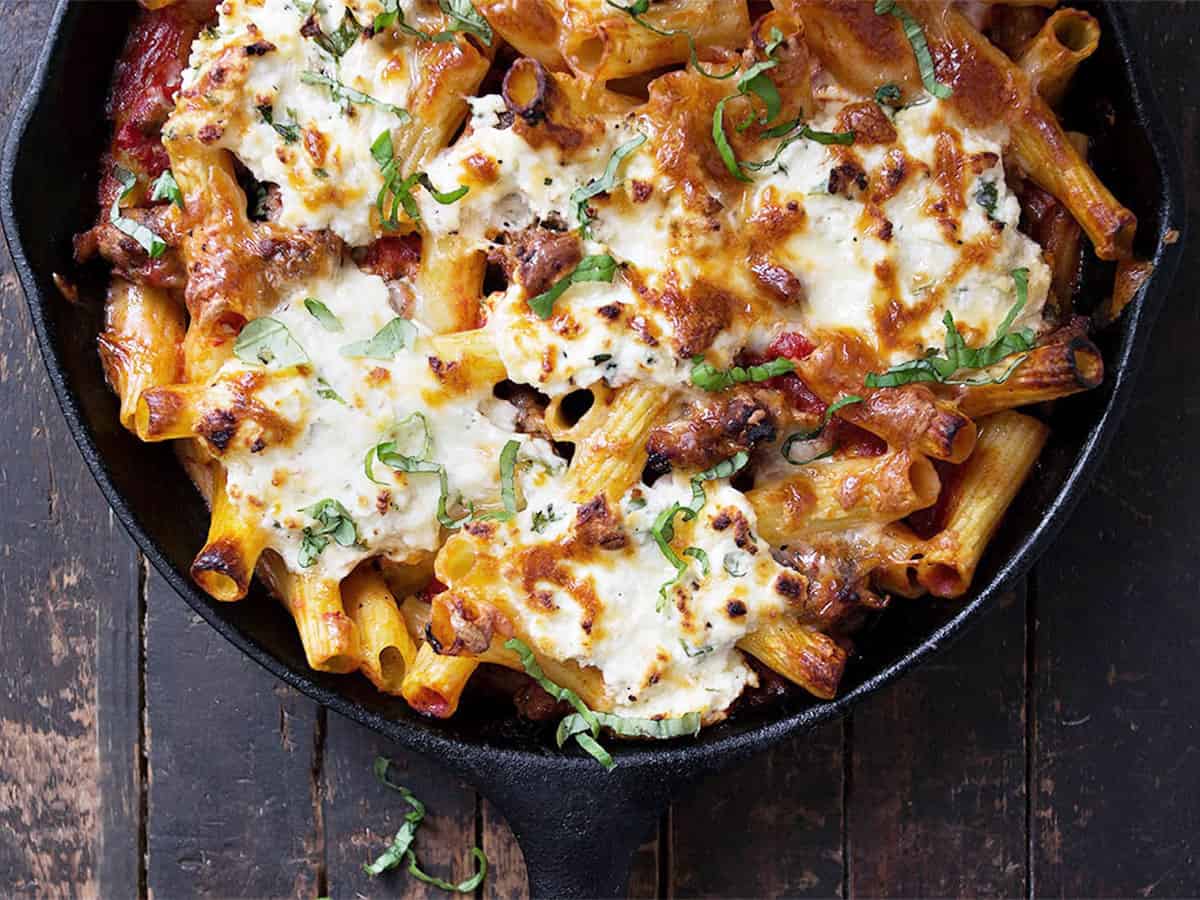 Baked Pasta with Sausage and Ricotta