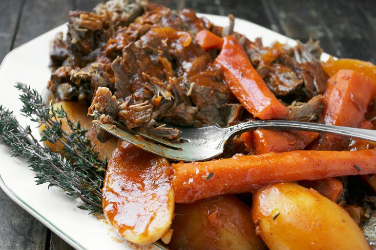Tangy Tomato Pot Roast (Slow Cooker or Oven) Seasons and Suppers