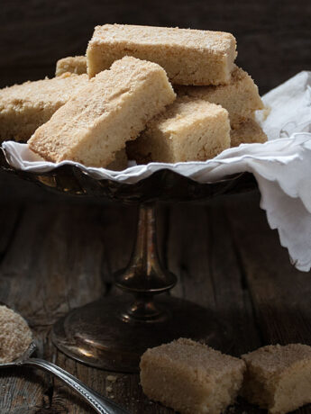maple sugar shortbread on platter