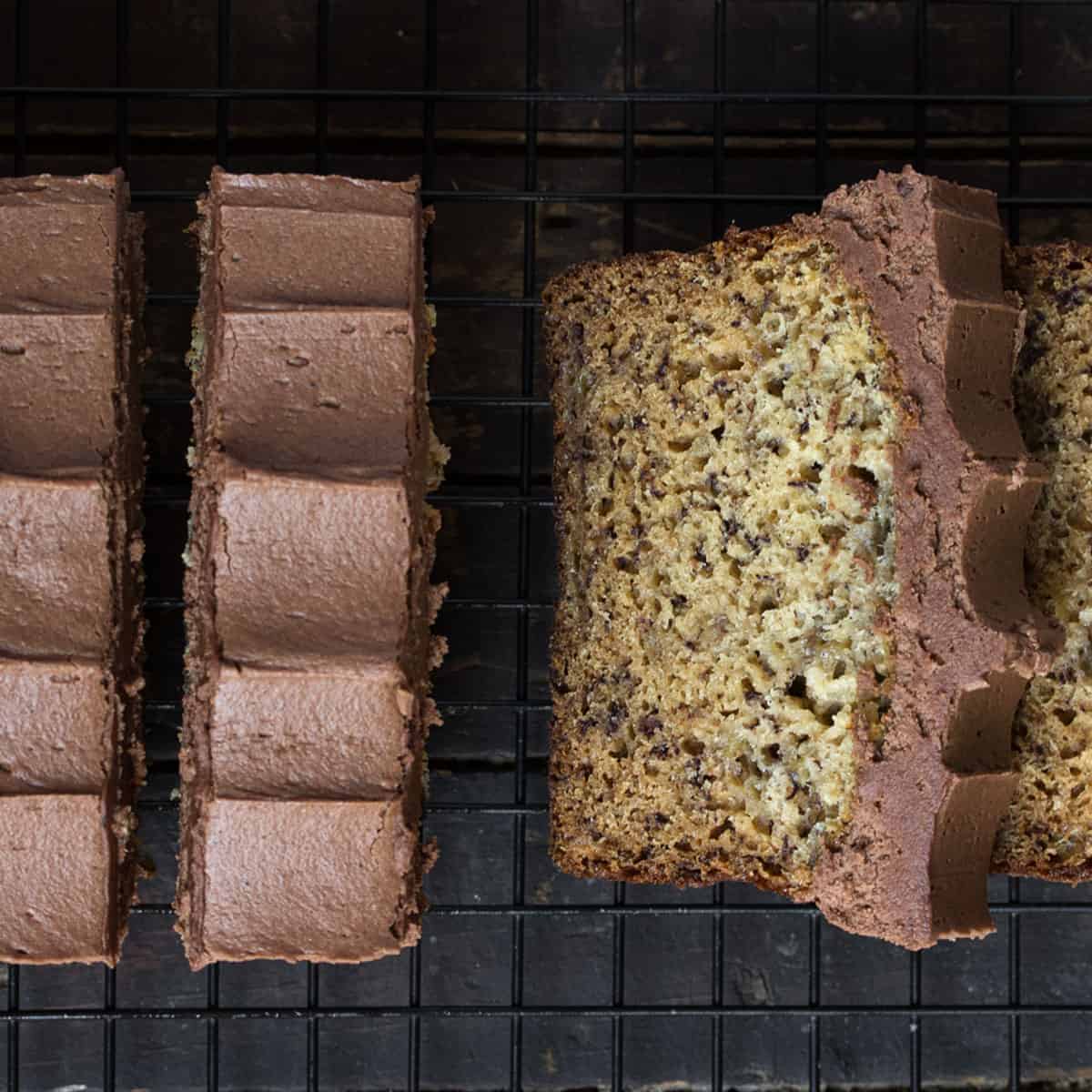 Chocolate Frosted Banana Bread