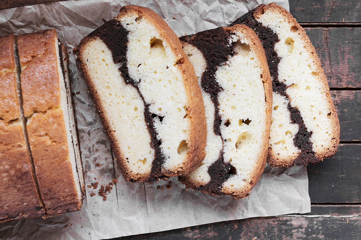 Vanilla Brownie Pound Cake Loaf