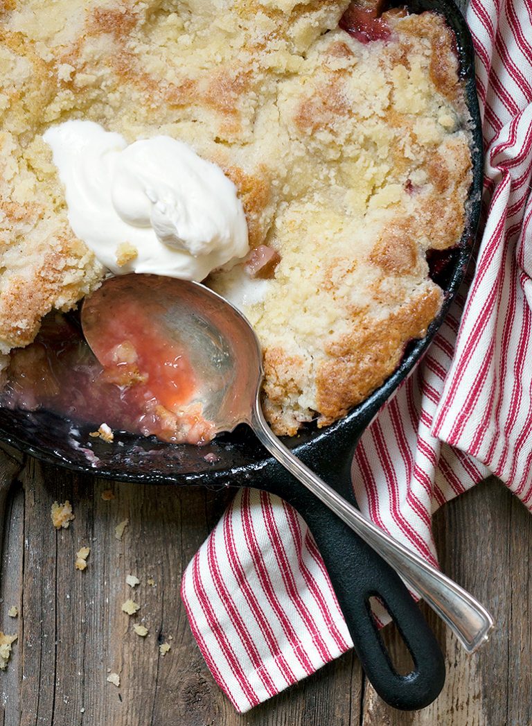 Easy Strawberry Rhubarb Cobbler - Seasons and Suppers
