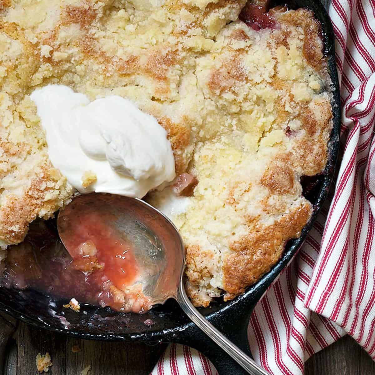 Strawberry Rhubarb Cobbler Seasons and Suppers