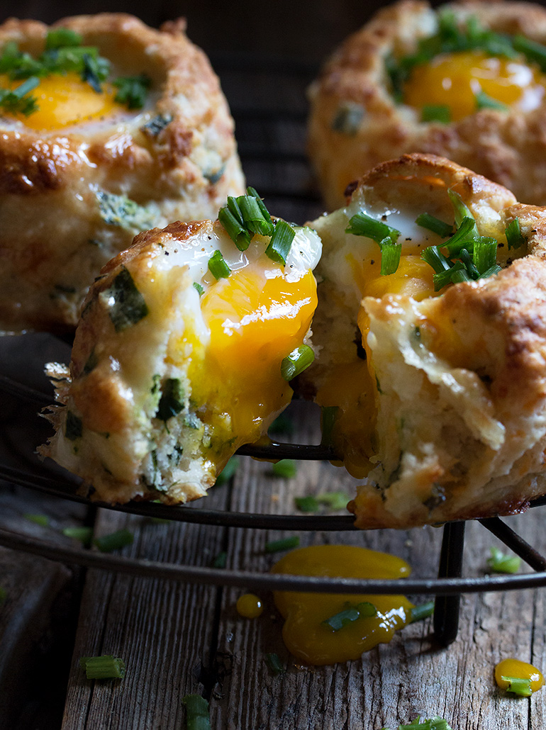 Cheddar Chive & Egg Buttermilk Biscuits