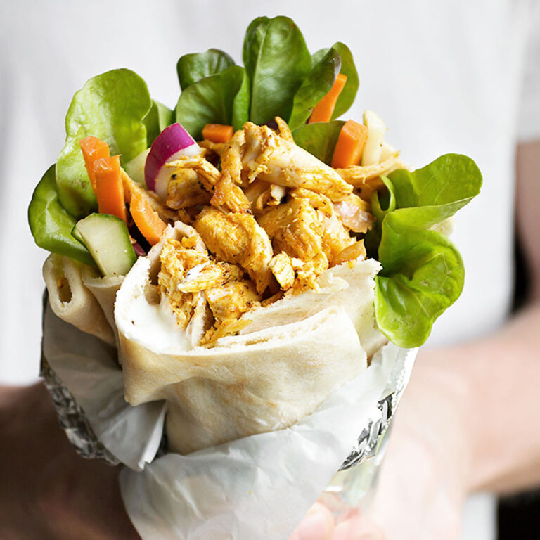 Rotisserie Chicken Shawarma Pita Wrap Seasons and Suppers