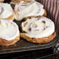 cinnamon roll biscuits with cream cheese frosting