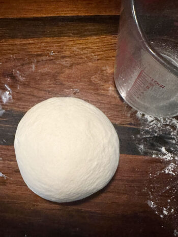 dough after kneading on counter