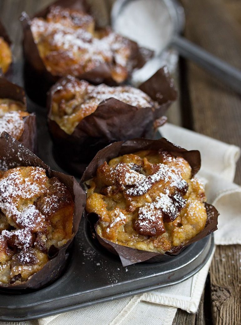 Bread Pudding Muffins - Seasons and Suppers