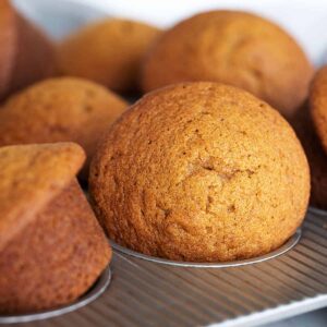 pumpkin muffins in muffin tin