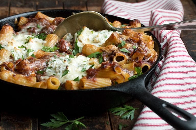 Beef Brisket Baked Rigatoni with Ricotta