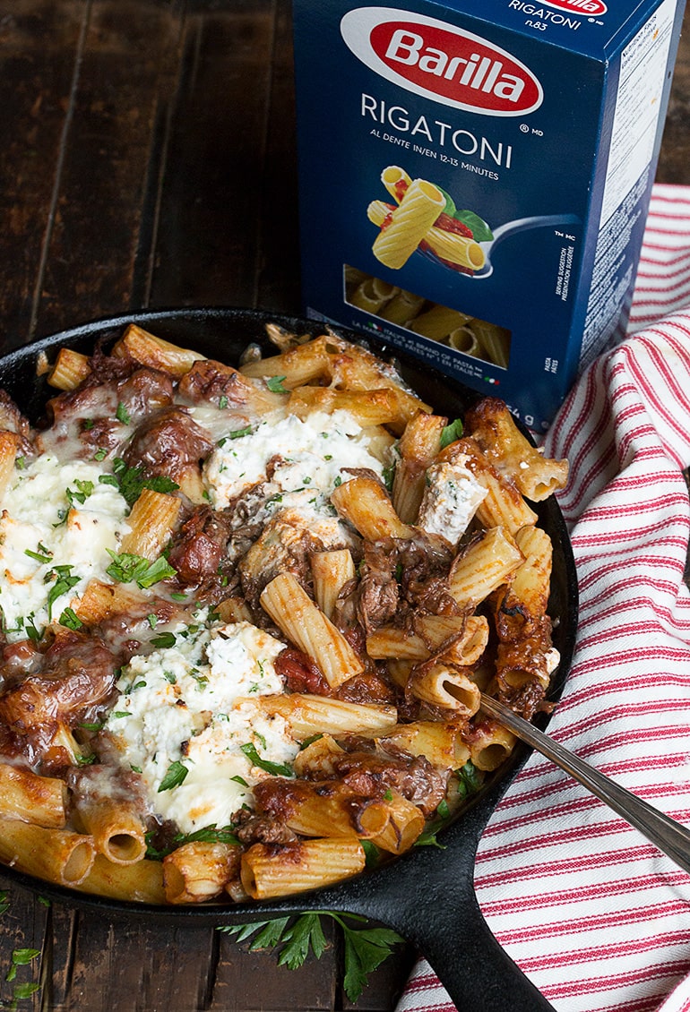 Baked Rigatoni with SlowCooked Brisket Ragu and Ricotta