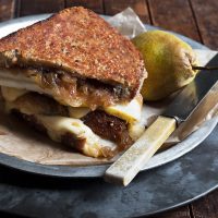 Pear, Gouda and Balsamic Onion Grilled Cheese
