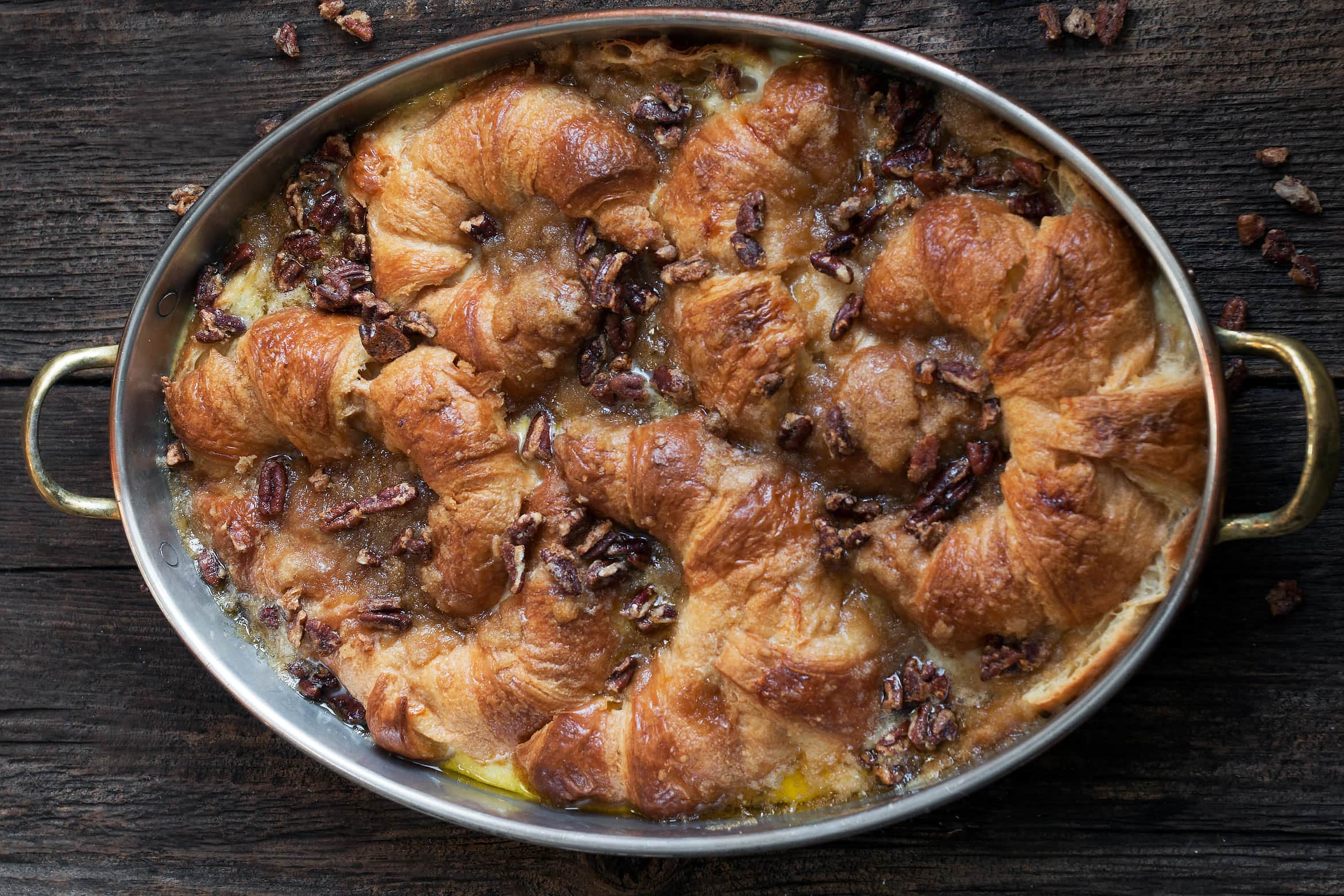 Butter Pecan Croissant Bread Pudding