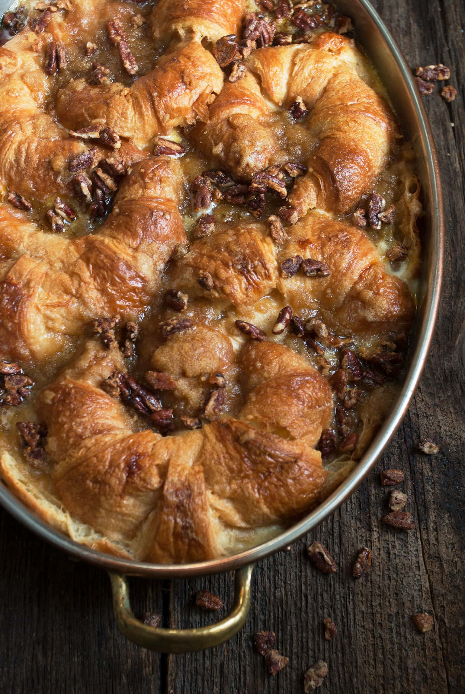Butter Pecan Croissant Bread Pudding - Seasons and Suppers
