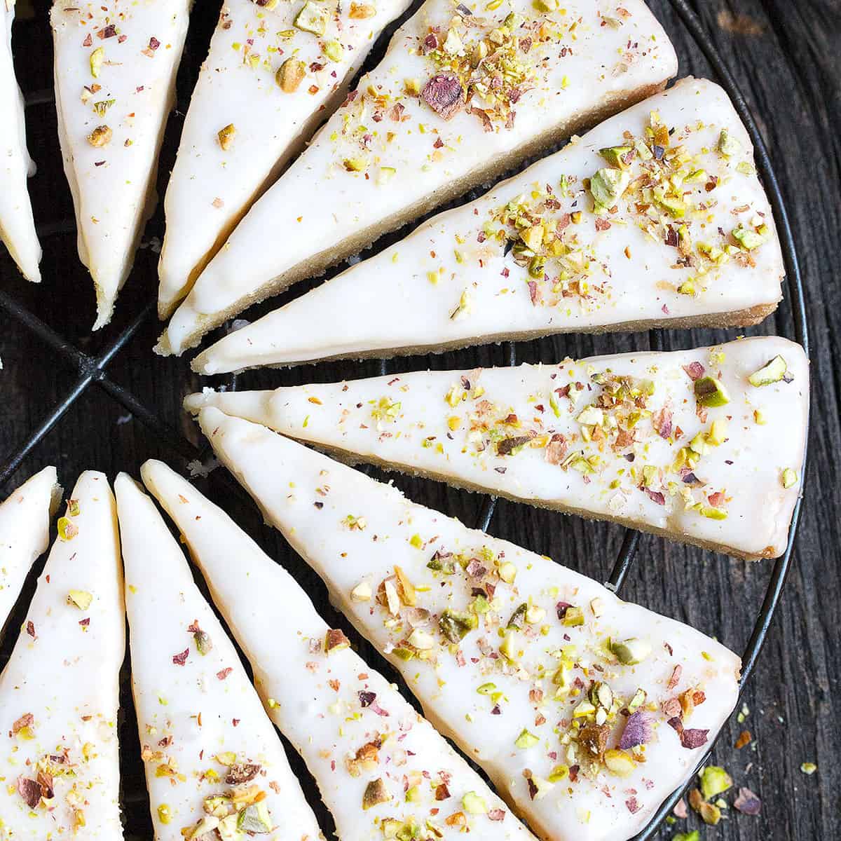 Lemon Pistachio Shortbread Cookies