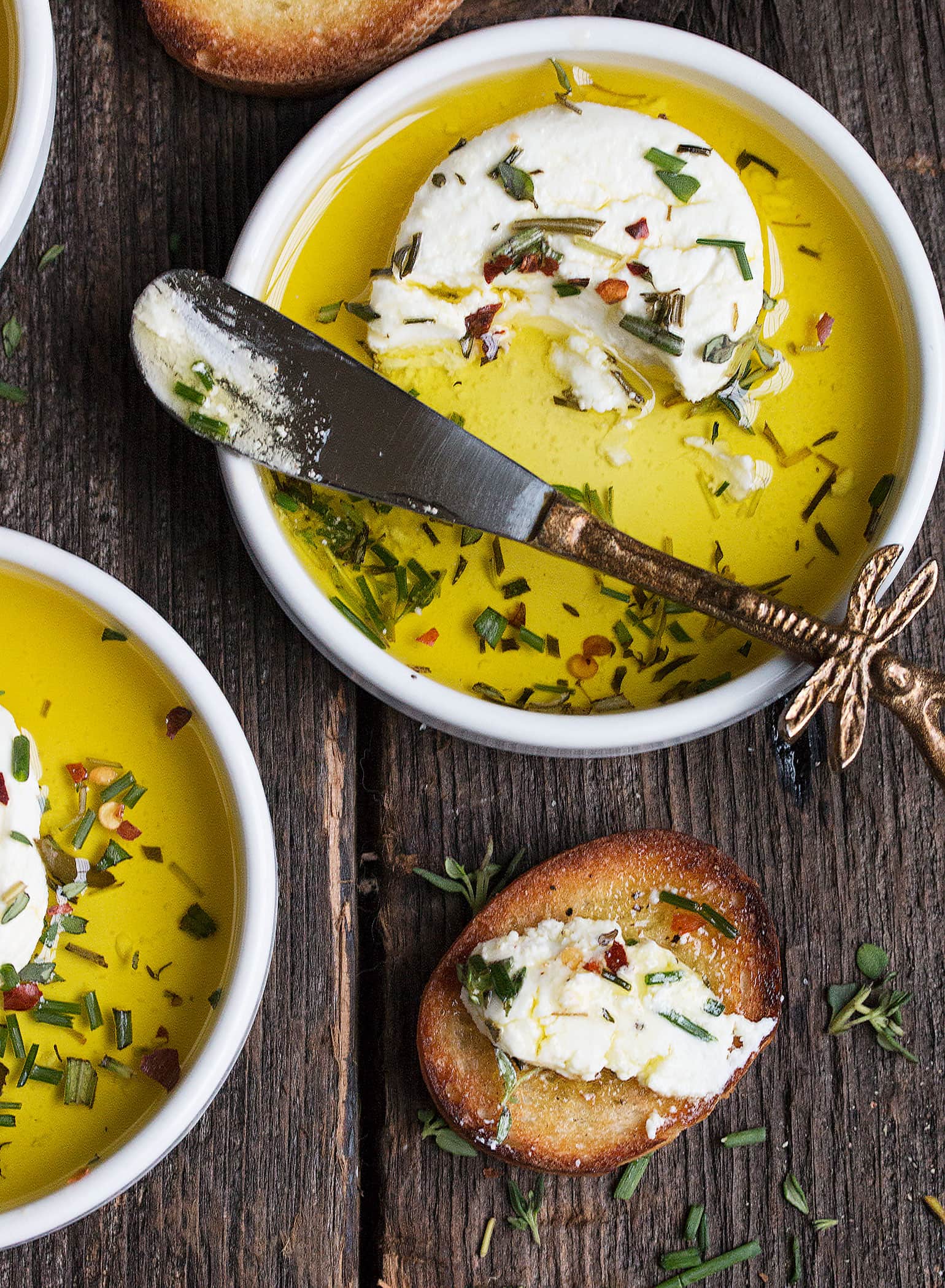 Easy Marinated Goat Cheese with Crostini Seasons and Suppers