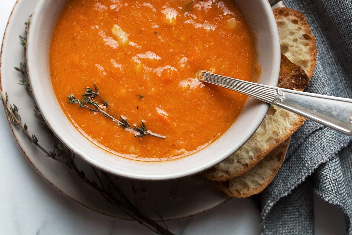 Instant Pot Bean with Bacon Soup Seasons and Suppers