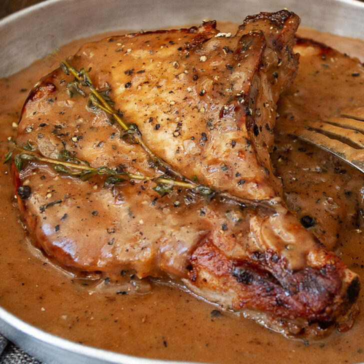 Pork Chops with Peppercorn Sauce Seasons and Suppers