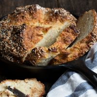 Seeded Asiago Rosemary Soda Bread with Chili Butter