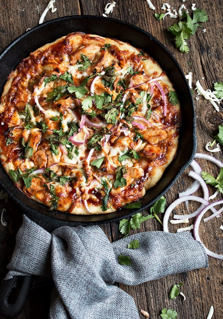 BBQ Chicken Skillet Pizza Seasons and Suppers
