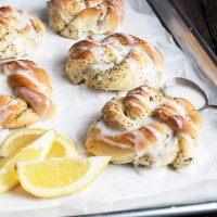 Glazed Lemon Poppy Seed Knots