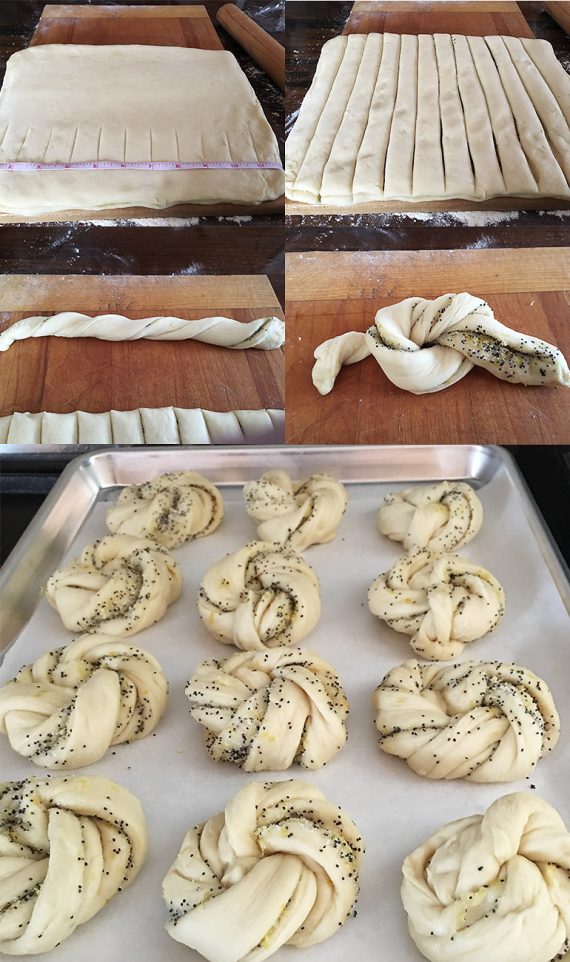 Knotted Lemon Poppy Seed Rolls Seasons and Suppers