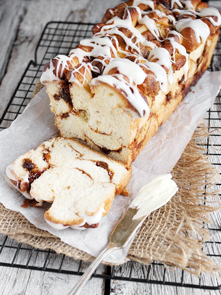 Sweet Glazed Cinnamon Raisin Cobblestone Bread