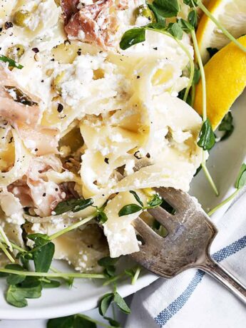 lemon ricotta pasta with prosciutto