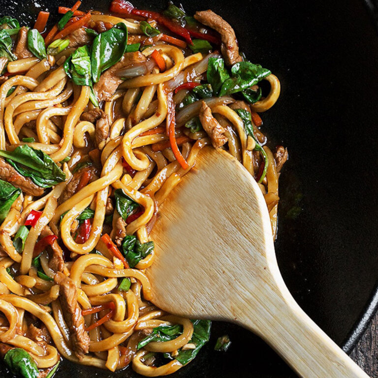 20Minute Spicy Pork Udon Stir Fry Seasons and Suppers