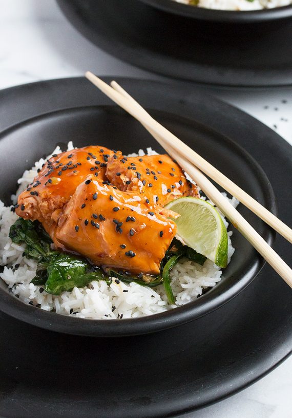 Maple Glazed Salmon Rice Bowls Seasons and Suppers