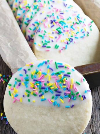 sprinkle sugar cookies in loaf pan