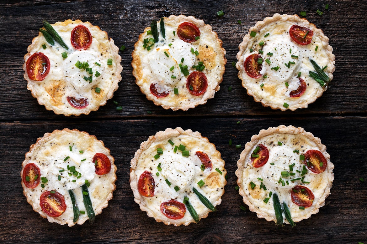 Tomato and Goat Cheese Tarts - Seasons and Suppers