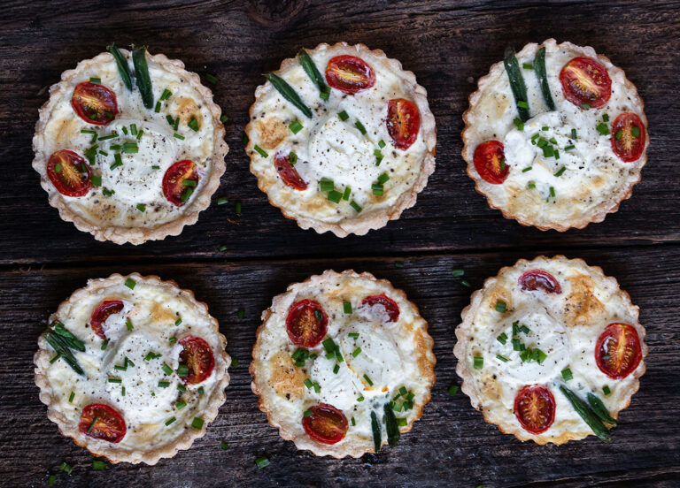 Tomato and Goat Cheese Tarts Seasons and Suppers