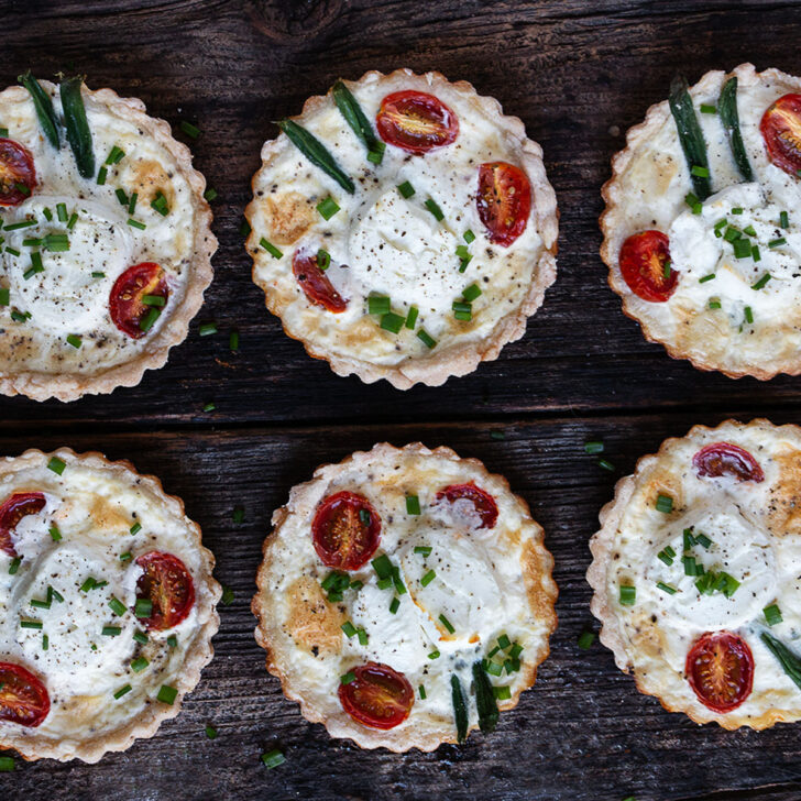 Tomato and Goat Cheese Tarts Seasons and Suppers