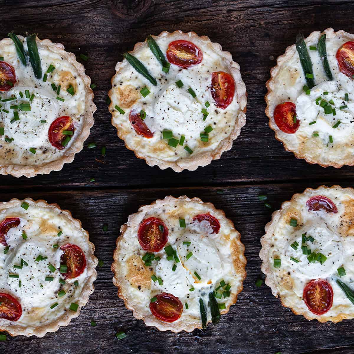 Tomato and Goat Cheese Tarts Seasons and Suppers